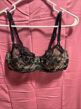 Victoria's Secret Black Lace Sheer Underwire Bra